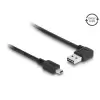 כבל מיני EASY-USB 2.0 תקע Mini-B לתקע USB-A דו כיווני בזווית 90° ז/ז DELOCK | 83378 | 4K