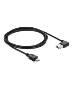 כבל מיני EASY-USB 2.0 תקע Mini-B לתקע USB-A דו כיווני בזווית 90° ז/ז DELOCK | 83378 | 4K
