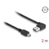 כבל מיני EASY-USB 2.0 תקע Mini-B לתקע USB-A דו כיווני בזווית 90° ז/ז DELOCK | 83379 | 4K