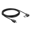 כבל מיני EASY-USB 2.0 תקע Mini-B לתקע USB-A דו כיווני בזווית 90° ז/ז DELOCK | 83380 | 4K