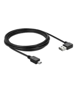 כבל מיני EASY-USB 2.0 תקע Mini-B לתקע USB-A דו כיווני בזווית 90° ז/ז DELOCK | 83380 | 4K