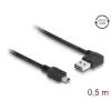 כבל מיני EASY-USB 2.0 תקע Mini-B לתקע USB-A דו כיווני בזווית 90° ז/ז DELOCK | 85175 | 4K