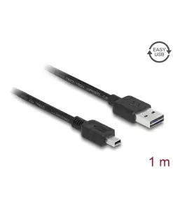 כבל מיני EASY-USB 2.0 תקע Mini-B לתקע USB-A דו כיווני ז/ז DELOCK | 83362 | 4K
