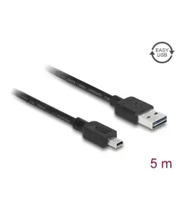 כבל מיני EASY-USB 2.0 תקע Mini-B לתקע USB-A דו כיווני ז/ז DELOCK | 83365 | 4K