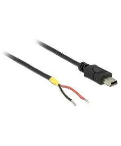 כבל מיני USB 2.0 זכר עם 2 גידים פתוחים ז/ז DELOCK | 85251 | 4K