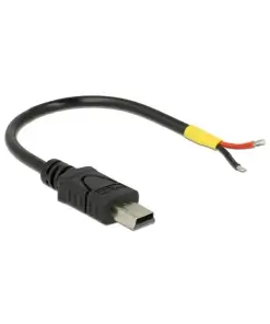 כבל מיני USB 2.0 זכר עם 2 גידים פתוחים ז/ז DELOCK | 85251 | 4K