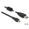 כבל מיני USB 2.0 עם פריט תקע USB-A לתקע Mini-B ז/ז DELOCK | 84914 | 4K