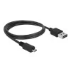 כבל מיקרו EASY-USB 2.0 תקע Micro-B לתקע USB-A דו כיווני ז/ז DELOCK | 83366 | 4K