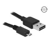 כבל מיקרו EASY-USB 2.0 תקע Micro-B לתקע USB-A דו כיווני ז/ז DELOCK | 83366 | 4K