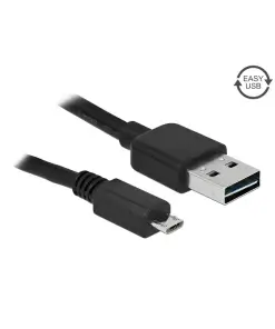 כבל מיקרו EASY-USB 2.0 תקע Micro-B לתקע USB-A דו כיווני ז/ז DELOCK | 83366 | 4K