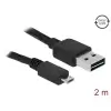 כבל מיקרו EASY-USB 2.0 תקע Micro-B לתקע USB-A דו כיווני ז/ז DELOCK | 83367 | 4K