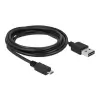 כבל מיקרו EASY-USB 2.0 תקע Micro-B לתקע USB-A דו כיווני ז/ז DELOCK | 83368 | 4K