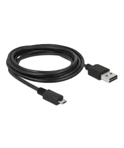 כבל מיקרו EASY-USB 2.0 תקע Micro-B לתקע USB-A דו כיווני ז/ז DELOCK | 83368 | 4K