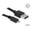 כבל מיקרו EASY-USB 2.0 תקע Micro-B לתקע USB-A דו כיווני ז/ז DELOCK | 83368 | 4K