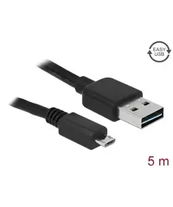 כבל מיקרו EASY-USB 2.0 תקע Micro-B לתקע USB-A דו כיווני ז/ז DELOCK | 83369 | 4K