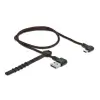כבל מיקרו EASY-USB 2.0 תקע Micro-B לתקע USB-A עם מחברים דו כיווניים בזווית צד 90° ז/ז DELOCK | 85269 | 4K