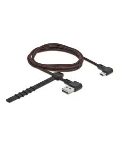 כבל מיקרו EASY-USB 2.0 תקע Micro-B לתקע USB-A עם מחברים דו כיווניים בזווית צד 90° ז/ז DELOCK | 85270 | 4K