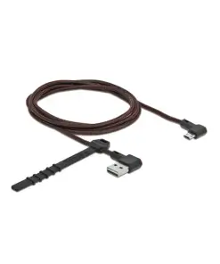 כבל מיקרו EASY-USB 2.0 תקע Micro-B לתקע USB-A עם מחברים דו כיווניים בזווית צד 90° ז/ז DELOCK | 85272 | 4K