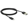 כבל מיקרו EASY-USB 2.0 תקע Micro-B לתקע USB-A עם מחברים דו כיווניים ז/ז DELOCK | 83844 | 4K