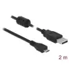 כבל מיקרו USB 2.0 עם פריט תקע Micro-B לתקע USB-A ז/ז DELOCK | 84903 | 4K