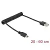 כבל מסולסל מיני USB 2.0 תקע Mini-B לתקע USB-A ז/ז DELOCK | 83164 | 4K
