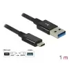 כבל קואקסיאלי USB3.1 Gen2 10Gbps תקע USB-C לתקע USB-A ז/ז DELOCK | 83983 | 4K