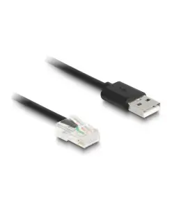 כבל קורא ברקוד מסולסל תקע USB-A 2.0 לתקע RJ50 אורך 2 מטר DELOCK | 90602 | 4K