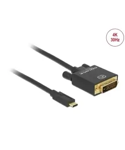 כבל תצוגה USB-C לחיבור מסך DVI ז/ז DELOCK | 85320 | 4K | 30hertz