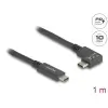 כבל תצוגה ונתונים USB-C 10Gbps HDR צד אחד בזווית 90° תומך ז/ז DELOCK | 80037 | 4K