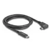 כבל תצוגה ונתונים USB-C 10Gbps HDR צד אחד בזווית 90° תומך ז/ז DELOCK | 80037 | 4K