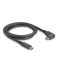 כבל תצוגה ונתונים USB-C 10Gbps HDR צד אחד בזווית 90° תומך ז/ז DELOCK | 80037 | 4K