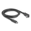 כבל תצוגה ונתונים USB-C 10Gbps HDR צד אחד מכופף 90° תומך PD 60W ז/ז DELOCK | 80034 | 4K