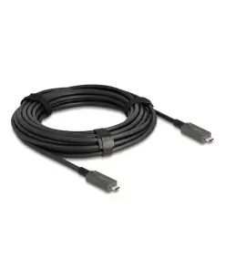 כבל תצוגה ונתונים USB-C 4K HDR אקטיבי על סיב אופטי תומך PD 3A ז/ז DELOCK | 84144 | 40K