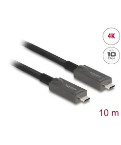 כבל תצוגה ונתונים USB-C 4K HDR אקטיבי על סיב אופטי תומך PD 3A ז/ז DELOCK | 84150 | 40K