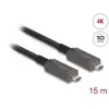 כבל תצוגה ונתונים USB-C 4K HDR אקטיבי על סיב אופטי תומך PD 3A ז/ז DELOCK | 84179 | 40K