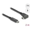 כבל תצוגה ונתונים USB-C 5Gbps HDR צד אחד בזווית 90° תומך PD 60W ז/ז DELOCK | 80038 | 4K