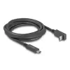 כבל תצוגה ונתונים USB-C 5Gbps HDR צד אחד מכופף 90° תומך PD 60W ז/ז DELOCK | 80035 | 4K