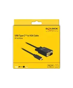 כבל תצוגה תקע USB-C לתקע VGA ז/ז DELOCK | 85261