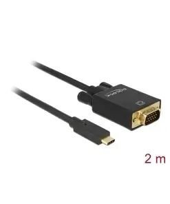 כבל תצוגה תקע USB-C לתקע VGA ז/ז DELOCK | 85262