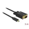 כבל תצוגה תקע USB-C לתקע VGA ז/ז DELOCK | 85263