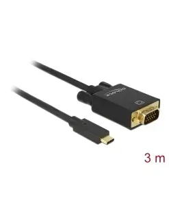 כבל תצוגה תקע USB-C לתקע VGA ז/ז DELOCK | 85263