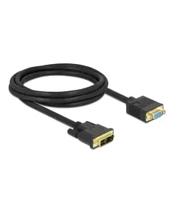 כבל תצוגה תקע VGA לתקע DVI 12+5 ז/נ DELOCK | 86753 | 4K | 60hertz