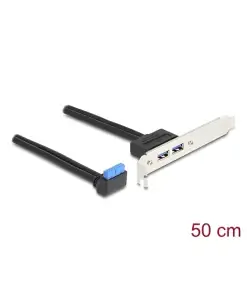 לוחית קצה USB-A 5Gbps נ/נ DELOCK | 83015 | 4K