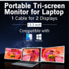 מרחיב תצוגה ל 2 מסכים נוספים עבור מחשבים ניידים 2Connect | 2CEX13 | FHD