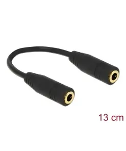 מתאם אודיו PL 3.5 סטריאו 4 מגעים נ/נ אורך 13 ס"מ DELOCK | 65896