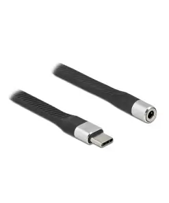 מתאם שמע שטוח תקע USB-C לשקע pl 3.5 סטריאו 4 מגעים ז/נ DELOCK | 86942