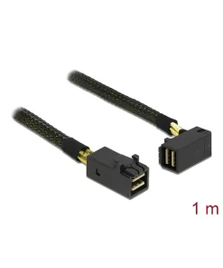כבל Mini SAS HD SFF-8643 צד אחד בזווית 90° ז/ז DELOCK | 83643 | 4K