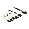 כבל Mini SAS SFF-8087 ל-Sideband + SATA 7 pin Reverse x 4 ז/נ DELOCK | 83318 | 4K