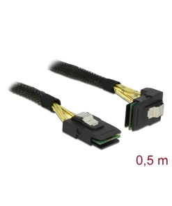 כבל Mini SAS SFF-8087 צד אחד בזווית 90° ז/ז DELOCK | 83622 | 4K