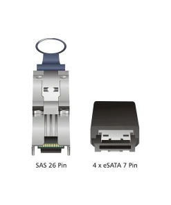 כבל Mini SAS SFF-8088 ל- 4 eSATA x ז/ז DELOCK | 83064 | 4K